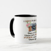 Mug Je tire sur les gens/la photographie (Devant gauche)