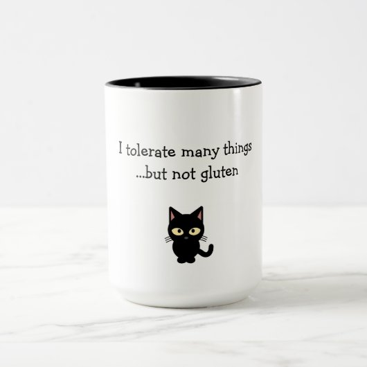 Mug "Je tolère beaucoup de choses...mais pas de gluten (Centre)
