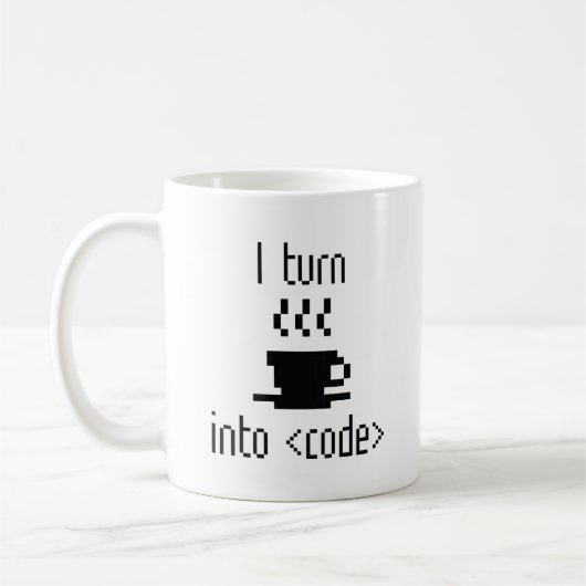 Mug Je Transforme Le Café En Code (Gauche)