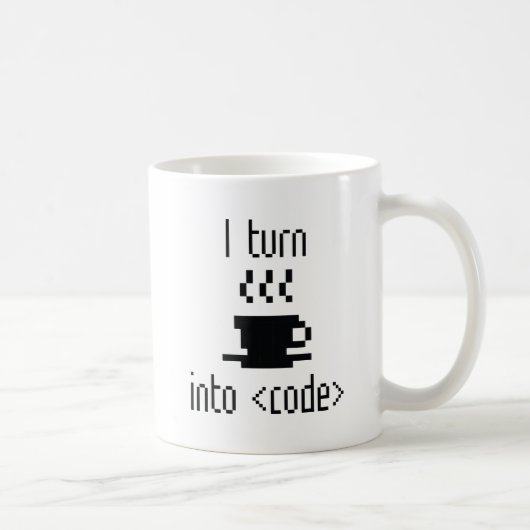 Mug Je Transforme Le Café En Code (Droite)