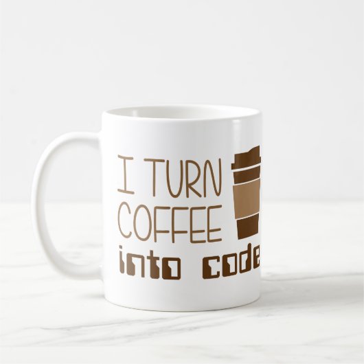 Mug Je Transforme Le Café En Code De Programmation (Gauche)