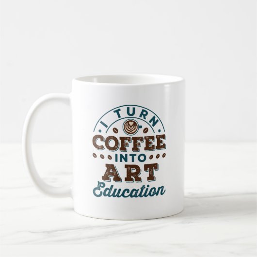 Mug Je Transforme Le Café En Enseignant En Art Educati (Gauche)