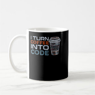 Mug Je transforme le café en programmeur de code ou en