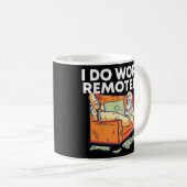 Mug Je Travaille À Distance À Partir De L'Employé À Do (Devant droit)