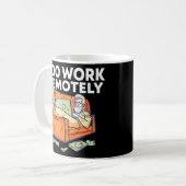 Mug Je Travaille À Distance À Partir De L'Employé À Do (Devant gauche)