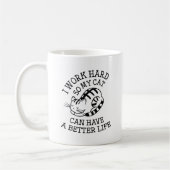 Mug Je travaille dur (Gauche)