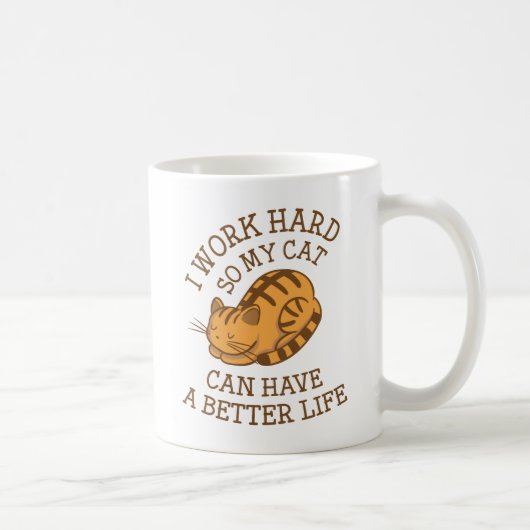 Mug Je travaille dur (Droite)