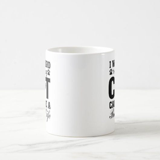 Mug Je travaille dur afin que mon chat puisse avoir un (Centre)