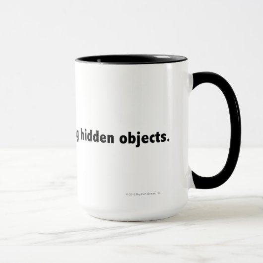 Mug Je trouverais plutôt les objets cachés. Noir (Droite)