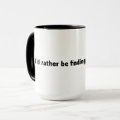 Mug Je trouverais plutôt les objets cachés. Noir (Devant gauche)
