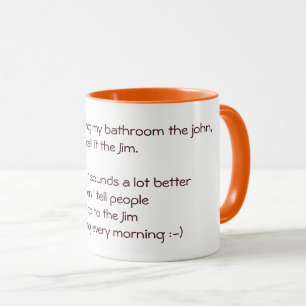 Mug Je vais à Jim Funny Citation de plaisanterie Thé c