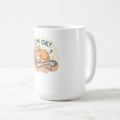 Mug Je vais bien Chat dormant Ordinateur portable Dess (Devant droit)