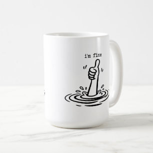 Mug Je vais bien en train de me noyer Drôle et sarcast