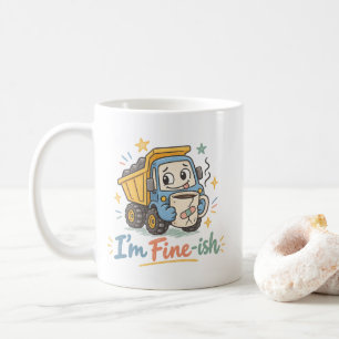 Mug « Je vais bien-ish » Drôle de camion-poubelle buva