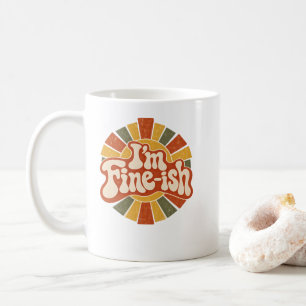 Mug Je vais bien-ish – Drôle de typographie rétro des