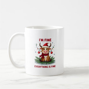 Mug Je vais bien Tout va bien Noël Vache des Highlands