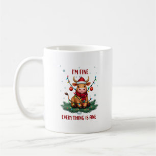 Mug Je vais bien Tout va bien Noël Vache des Highlands