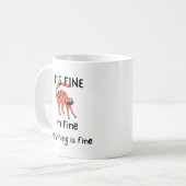 Mug Je vais bien Tout va bien Personnaliser Chat (Devant gauche)