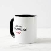 Mug Je vais conquérir la Procrastination demain drôle (Devant gauche)