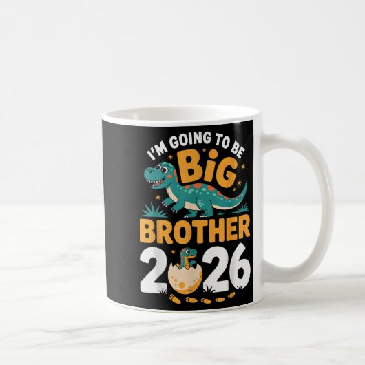 Mug Je vais être Big Brother 2026 - Grossesse Dino (Droite)