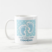 Mug Je vais être une grand-mère mignonne Bleu bébé pie (Gauche)