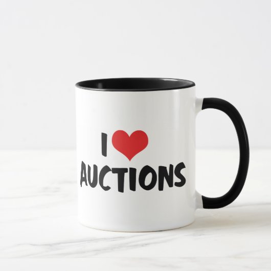 Mug Je Vends des Enchères de Coeur (Droite)