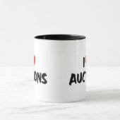 Mug Je Vends des Enchères de Coeur (Centre)