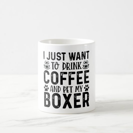 Mug Je veux caresser mon Boxer (Centre)