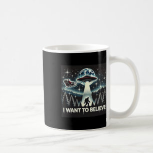 Mug Je veux croire drôle ufo bigfoot père noël noël