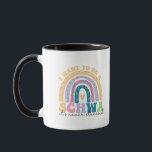 Mug Je veux être un schwa La science n'est jamais stre<br><div class="desc">schwa,  science,  linguistique,  phonétique,  langue,  cadeau,  anniversaire,  drôle,  éducation,  arc-en-ciel</div>