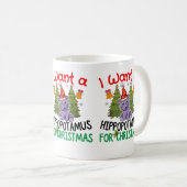 Mug Je Veux Hippopotame Pour T-Shirt De Noël (Devant droit)
