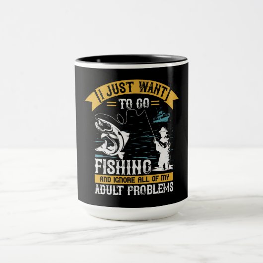 Mug Je veux juste aller pêcher (Centre)