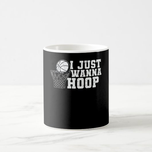 Mug Je Veux Juste Hoop | Conception du basket-ball (Centre)