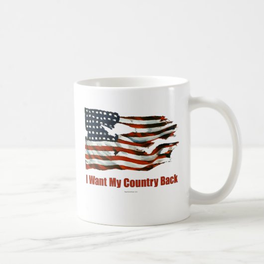 Mug Je veux mon drinkware de dos de pays (Droite)