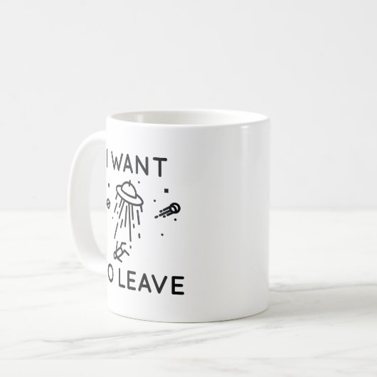 Mug Je Veux Partir (Devant gauche)