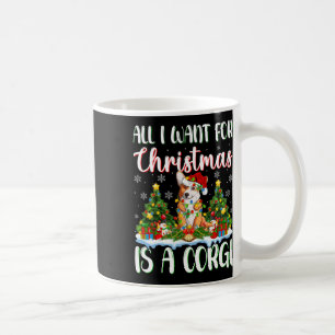 Mug Je Veux Pour Noël Est Un Chien De Corgi Xmas Arbre