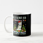 Mug Je Veux Pour Noël Est Un Malamute De L'Alaska Chie (Gauche)