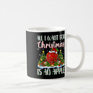Mug Je Veux Pour Noël Est Une Pomme Lumière Arbre De N
