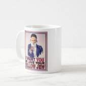 Mug Je veux que VOUS aimiez votre juif semblable - (Devant gauche)