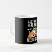 Mug Je Veux Simplement Lire Des Livres Et Pet Mon Corg (Devant gauche)