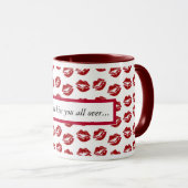 Mug Je veux t'embrasser partout sur le bâton de lèvres (Devant droit)