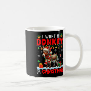 Mug Je Veux Un Âne Pour Un Agriculteur De Père Noël De
