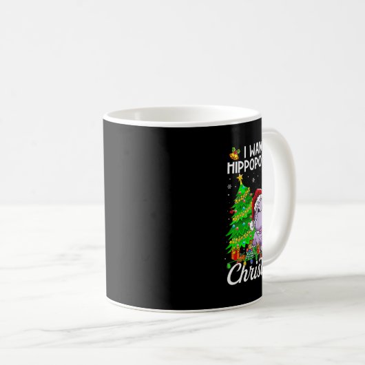 Mug Je Veux Un Hippopotame Pour Les Lumières De Noël P (Devant droit)