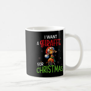 Mug Je Veux Une Giraffe Pour Noël Drôle Mignonne Byby