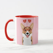 Mug Je veux vous Corgi Valentines Chien (Gauche)
