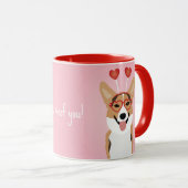 Mug Je veux vous Corgi Valentines Chien (Devant droit)