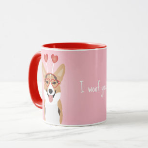 Mug Je veux vous Corgi Valentines Chien