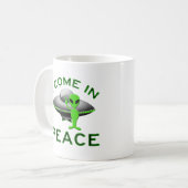 MUG JE VIENS DANS LA PAIX - ALIEN (Devant gauche)