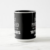 Mug Je viens de me marier il y a 18 ans 18e anniversai (Centre)