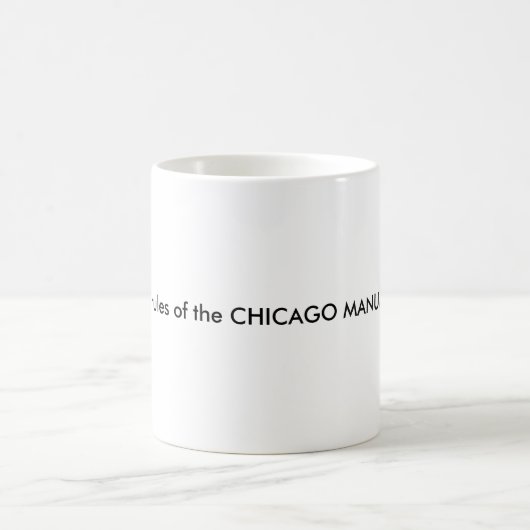 Mug Je vis à côté des règles du MANUEL de CHICAGO DU (Centre)